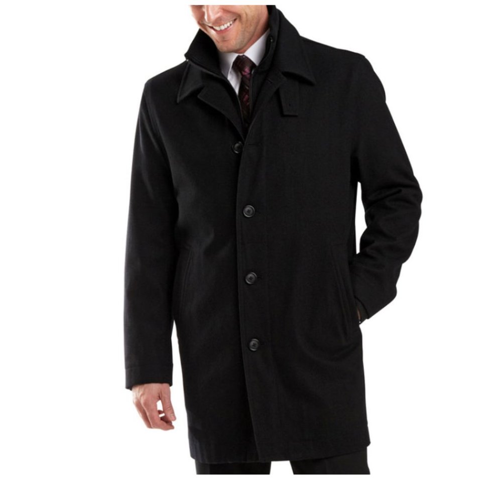 JF. J FERRAR DOUBLE KNIT COLLAR MEN'S JACKET